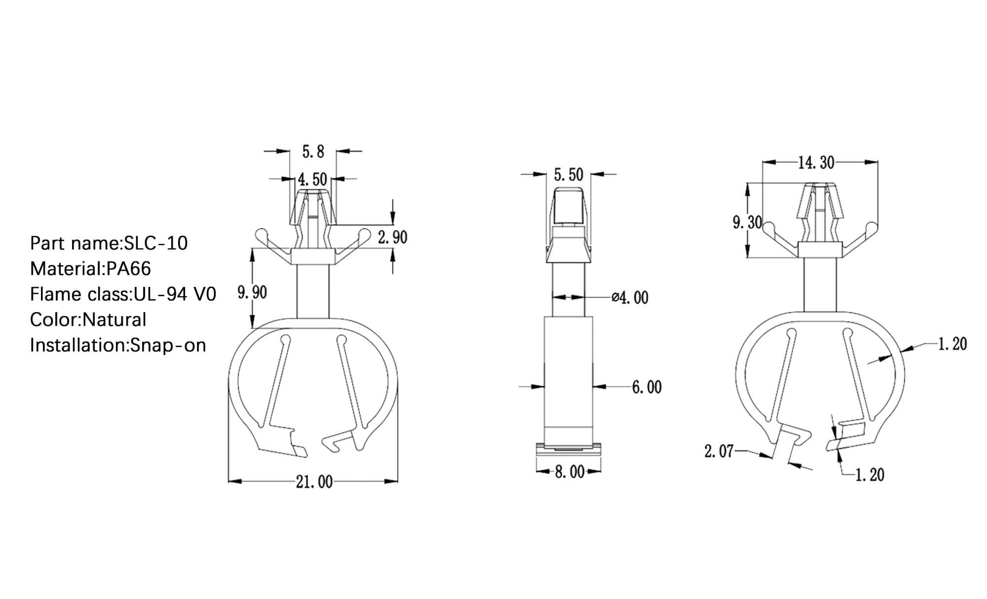 Plastic Wire Mount SLC-10